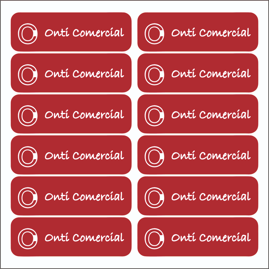 Etiqueta en planilla